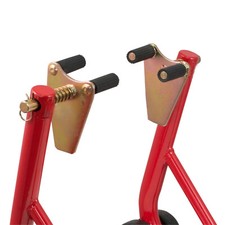 Adattatore Cavalletto Anteriore Alzamoto Acciaio Gommato Sezione Tonda