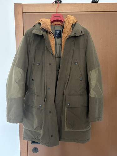 Fay parka double coat - double, olive