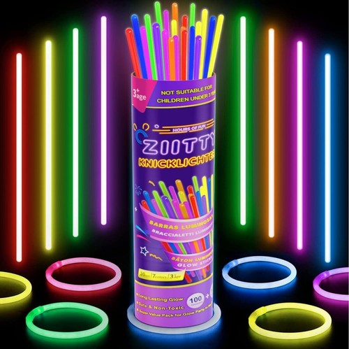 100 braccialetti luminosi - pz.,