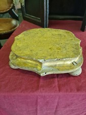 Base in legno dorato foglia oro Italia  Sec XIX H. 6.x23x23 (difetti) SB1 ^