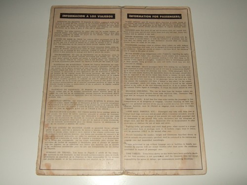 Cuban railways timetable - railways,