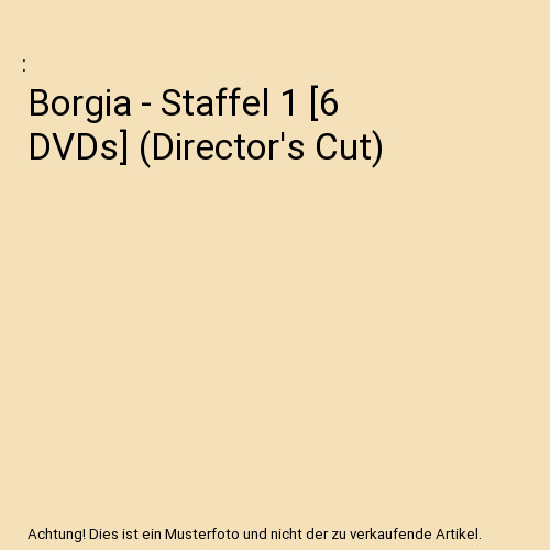 Borgia staffel 6 dvds - 1, [6