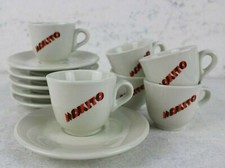 6 TAZZINE e Piattini Set Servizio MOKITO Fine Porcelain CAFFè VINTAGE ACF Italy