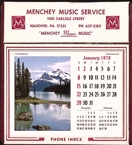 Menchey music service 1978 - music,