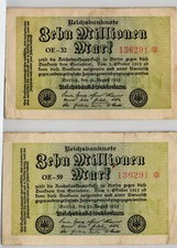 Ro 105a 10 milioni di marchi 1923 FZ:OE BZ:32,59 6 stelle diverse BZ stesso KN