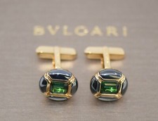 Gemelli Bulgari In Oro Giallo 18K Con Smeraldo