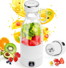 Bottiglia Frullatore Portatile, 350Ml Frullatore Smoothie Con Display LED Intell