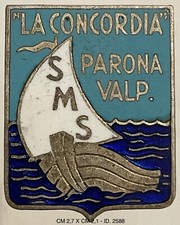 SOCIETÀ MUTUO SOCCORSO LA CONCORDIA DISTINTIVO PARONA VALPOLICELLA VERONA