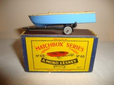 MATCHBOX REGULAR 1-75 48A METEOR BARCA SPORTIVA E RIMORCHIO - V BUONO in scatola originale B3