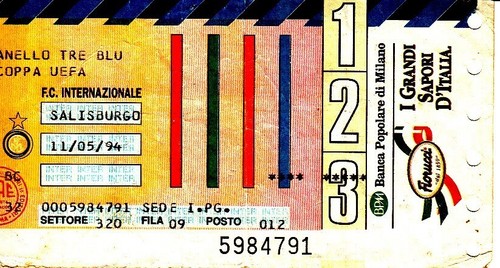 Biglietto coppa uefa - uefa, finale