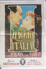 Poster Locandina Viaggio In Italia 1954 Ingrid Bergman 42x27cm Film Tv Cinema