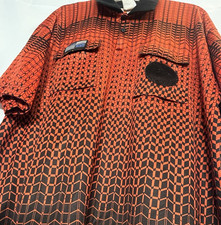 Maglia calcio NISOA college arbitro arancione uniforme arbitro manica corta X-LARGE