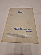 catalogo parti di ricambio carrozzeria FIAT  124 sport spider 1967  1°aggiorname