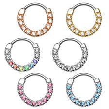Piercing setto clicker anello