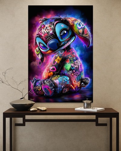 Quadro tela stitch colorato - tela,