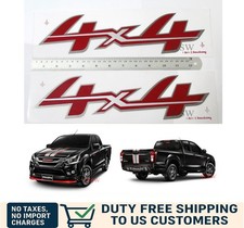 4x4 SILVER RED GREY STICKER