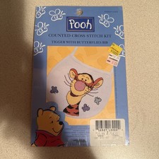 Disney TIGRE CON FARFALLE bavaglino contato punto croce kit 113222 tempo libero arti