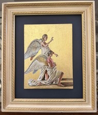 Dipinto olio su foglia oro