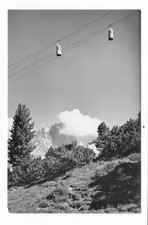 CARTOLINA CORTINA D'AMPEZZO CABINOVIA TONDI FALORIA   FP NV  ANNI '50