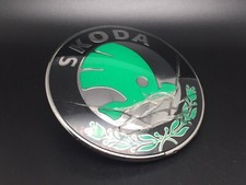 SKODA 90MM LOGO SIGLA EMBLEMA FREGIO STEMMA SCRITTA TARGHETTA BADGE TARGA NOME