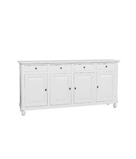 MADIA CREDENZA ARTE POVERA 4 ANTE LEGNO BIANCO 196X43X98H (737).