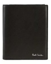 Portafoglio uomo PAUL SMITH nero 100% pelle di vitello - NUOVO