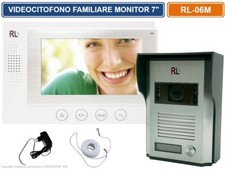 KIT VIDEOCITOFONO CON MONITOR A COLORI 7" CON ELETTROSERRATURA E CANCELLO