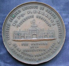 LIBERTY MEDAGLIONE MERCATO FRUTTA ORTOFRUTTA BUENOS AIRES MERCADO DE ABASTO 1891