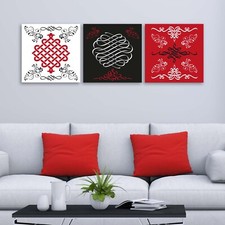 Set 3 Quadri Astratti Moderni