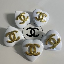 Oro bianco set 10 bottoni Ø