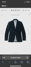 Gucci Blazer Velluto 46(S) Blu