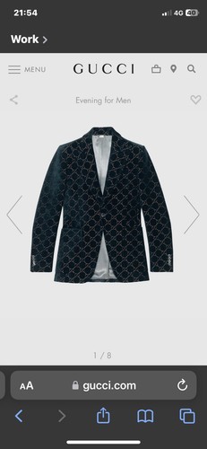 Gucci blazer velluto blu - gucci,
