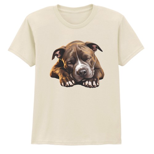 Shirt sleeping pitbull - t-shirt,
