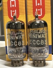 PHILIPS Miniwatt ECC83 12AX7 Herleen Holland I65 Big Getter code ?1L3-?2A1 Box