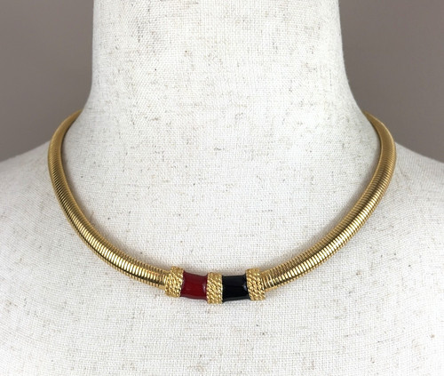 Collana vintage tono oro - collana, omega
