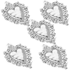  5 Pcs Ciondoli Halloween Ciondolo Forma Cuore in Lega Pendente Della Borsa