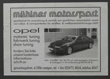 Brochure Opel Calibra Mühlner