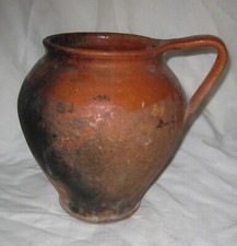  pignata pentola tegame  antica fagioliera da caminetto in terracotta smaltata