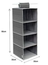 Organizer Armadio Portatutto Pensile Tessuto Scarpe Borse 4 Piani 30x30x80 dfh