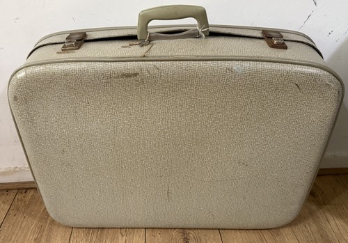 Grande valigia vintage beige