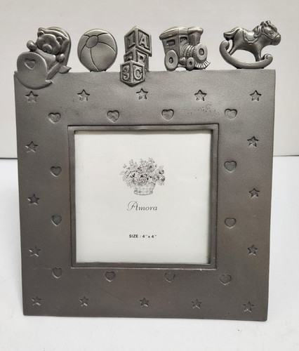 Gray metal baby photo - gray,