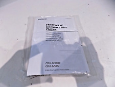 Sony CDX-S2000C FM MW LW Lettore Compact Disc Istruzioni Nuovo