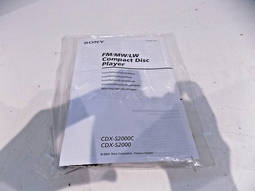 Sony cdx s2000c lw - cdx-s2000c, mw