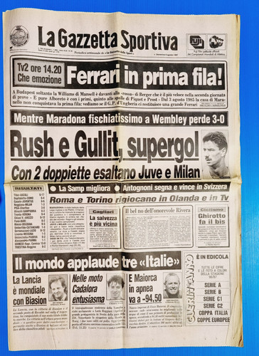 Gazzetta dello sport agosto - sport,