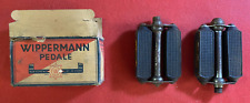 WIPPERMANN PEDALS - 2 PEDALI BICICLETTA vintage Germany con SCATOLA Anni '40