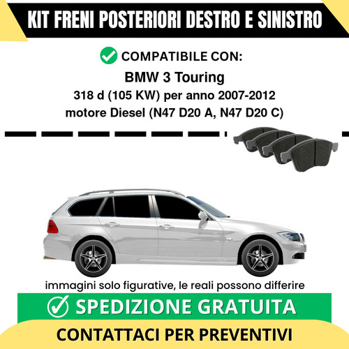Pastiglie freno posteriori bmw - pastiglie,