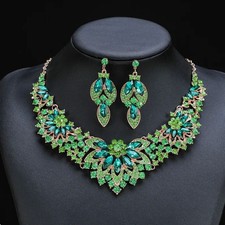 Set orecchini collana pavone