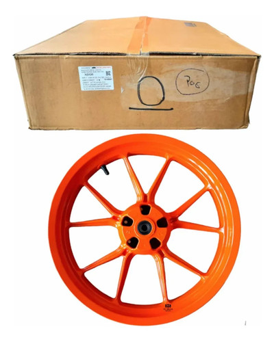Cerchione anteriore arancione - anteriore,