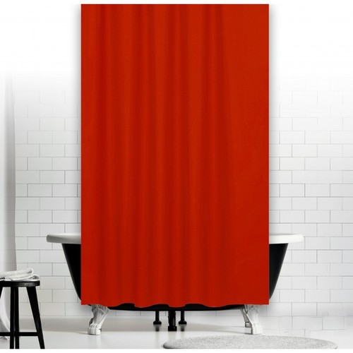Tenda doccia tessuto rosso - tenda,
