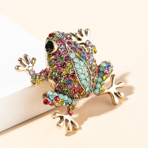 Spilla rospo rana strass